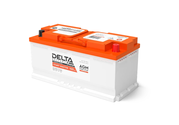 Аккумулятор DELTA START MASTER AGM 105R, 105 А·ч, 950 А AKB4461