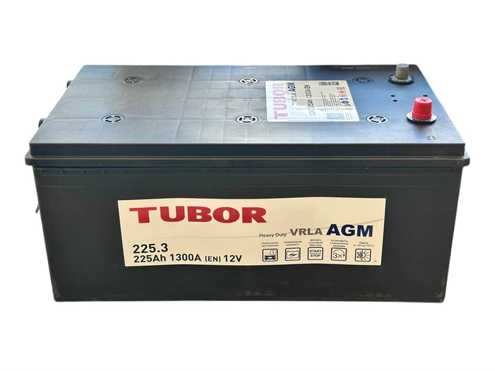 Аккумулятор TUBOR AGM 6СТ-225.3 VL евро, 1300 А AKB6117