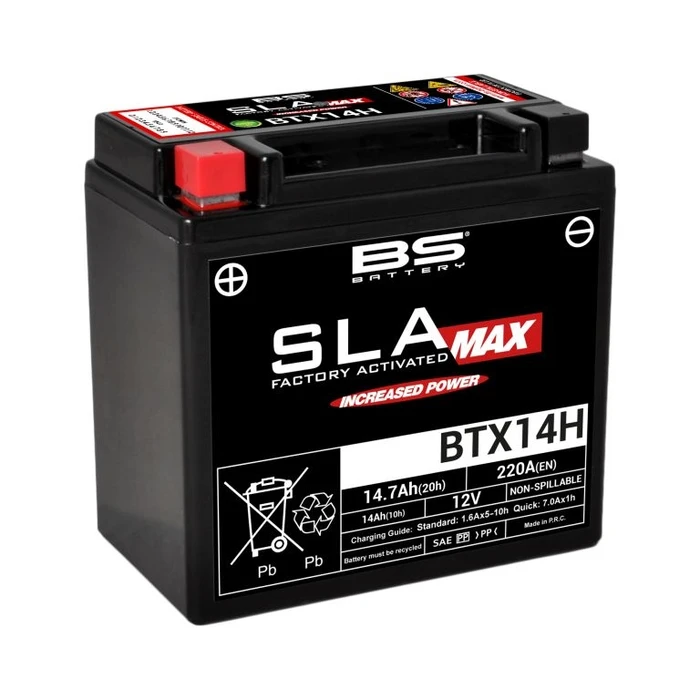 Мотоаккумулятор BS Battery SLA/MAX 14 А·ч BTX14H, 220 А AKB3813