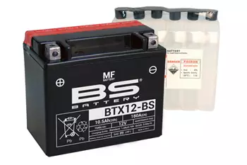 Аккумулятор BS-BATTERY BTX12-BS 10,5 Ah 180A AGM в комплете с элекролитом AKB4524