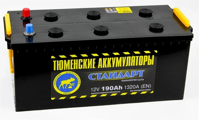 Аккумулятор Тюмень STANDARD 6СТ-190 L евро.конус, 1320 А AKB4358