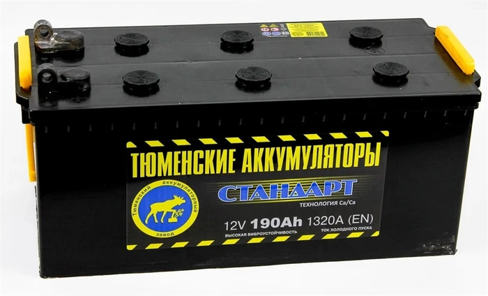 Аккумулятор Тюмень STANDARD 6СТ-190 L росс.болт, 1320 А AKB4354