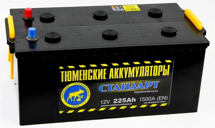 Аккумулятор Тюмень STANDARD 6СТ-225 евро.конус, 1500 А AKB4331