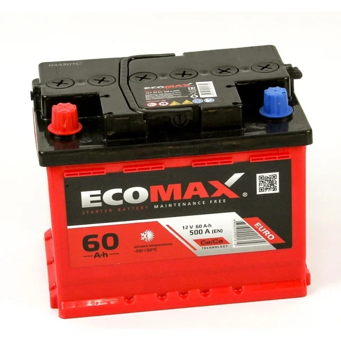 Аккумулятор EcoMax 6СТ-60.1, 500 А AKB6071