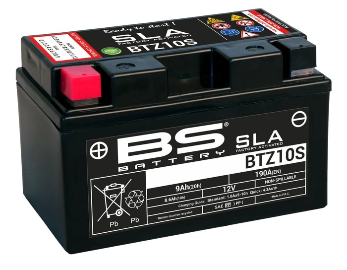 Мотоаккумулятор BS Battery SLA 12В, 8 А·ч, 190 А (YTZ10S) BTZ10S AKB3805