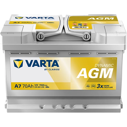 Аккумулятор VARTA Dynamic AGM 6СТ-70.0 (570 901 076), 760 А AKB4400