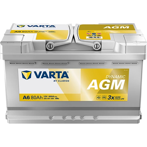 Аккумулятор VARTA Dynamic AGM 6СТ-80.0 (580 901 080), 800 А AKB4401