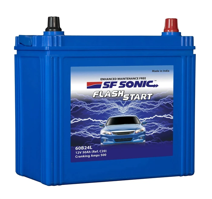 Аккумулятор SF SONIC 6СТ-50.0 (60B24L) тонкие клеммы, 500 А AKB6183
