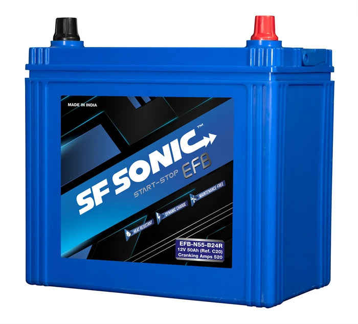 Аккумулятор SF SONIC 6СТ-50.0 (60B24L) тонкие клеммы EFB, 500 А AKB2647