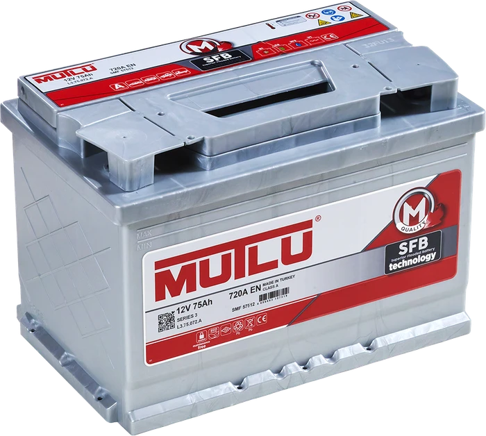 Аккумулятор Mutlu SFB M3 6СТ-75.0, 720 А AKB2833