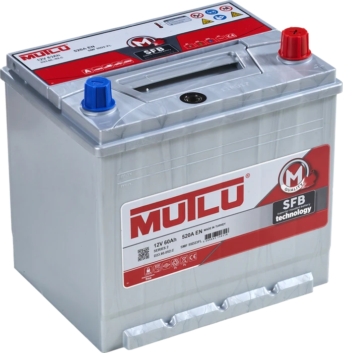 Аккумулятор MUTLU 12V 60 А·ч 55D23L бортик, 520 А AKB2789