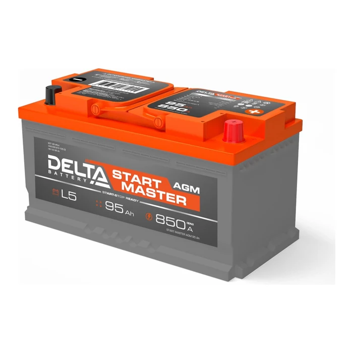 Аккумулятор DELTA START MASTER AGM 95R, 95 А·ч, 850 А AKB4420