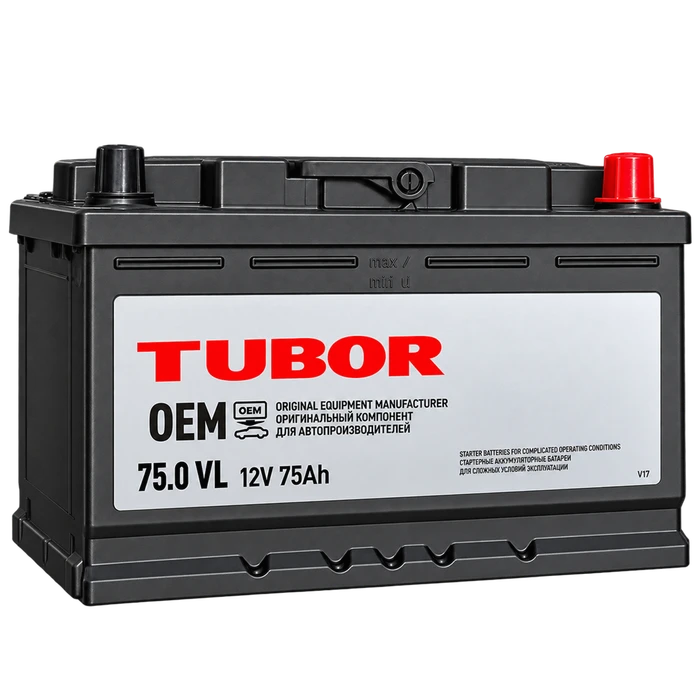 Аккумулятор TUBOR STANDART 6СТ-75.0 VL 650 А AKB4429