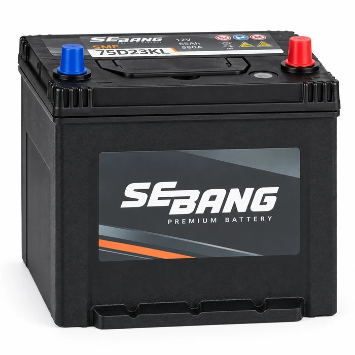 Аккумулятор SEBANG JIS 65 А·ч 75D23KL EN 580 А Бортик AKB2890