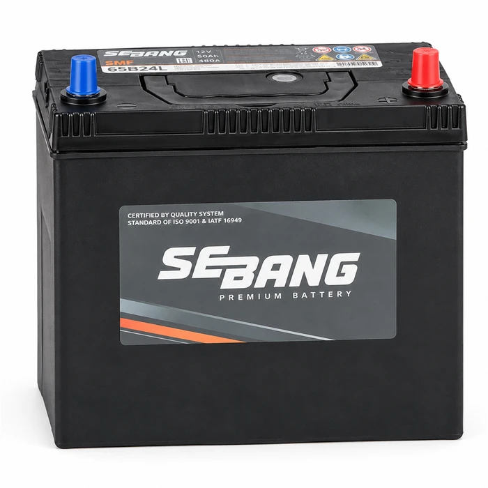 Аккумулятор SEBANG SMF 50 А·ч обратная 65B24L тонкие клеммы, 480 А AKB6153