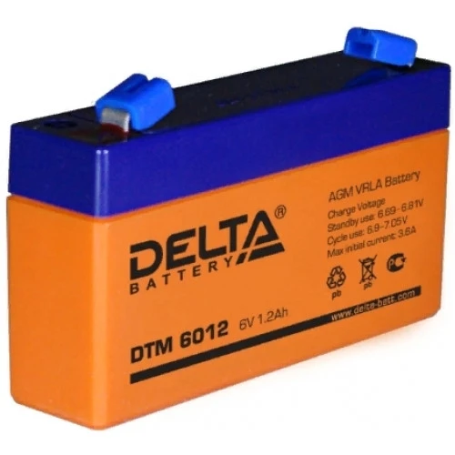 Аккумулятор DELTA DTM 6012, 1,2 А·ч, 6 В AKB3626