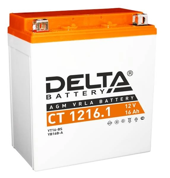 Мотоаккумулятор DELTA CT1216.1, 16 А·ч, 230 А AKB3790