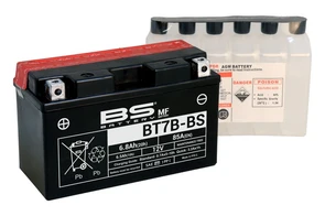 Мотоаккумулятор BS Battery AGM, 12В, 6.8 А·ч 85 А (YT7B-BS) BT7B-BS с эл.. AKB3807