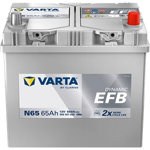 Аккумулятор VARTA Dynamic EFB 6СТ-65.0 (565501065) азиатский корпус, 650 А AKB2938